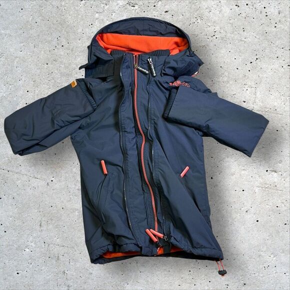 Superdry Japan Navy Pink Windcheater Jacket Women's Sz Small Insulated Full Zip - Picture 3 of 16